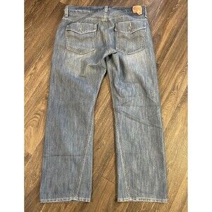 Levis 514 Blue Denim Jeans Size 36x30 Straight Fit Leg Flap Pockets